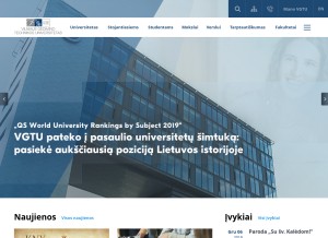 How vgtu.lt looks like on a tablet such as an iPad.