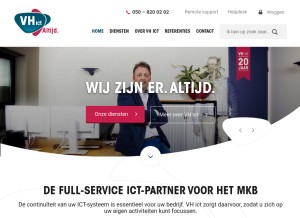 How vhict.nl looks like on a tablet such as an iPad.