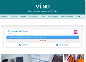 How vi.no looks like on a tablet such as an iPad.