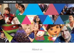 How viacom.tech looks like on a tablet such as an iPad.