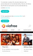 How viafree.se looks like on a mobile device such as an iPhone.