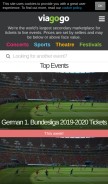 How viagogo.de looks like on a mobile device such as an iPhone.