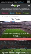 How viagogo.es looks like on a mobile device such as an iPhone.
