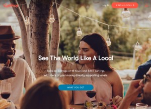 How viahero.com looks like on a tablet such as an iPad.