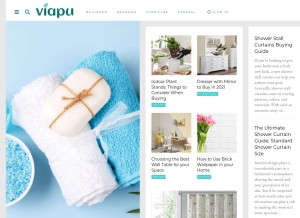 How viapu.com looks like on a tablet such as an iPad.