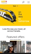 How viarail.ca looks like on a mobile device such as an iPhone.