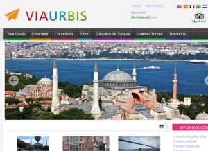 How viaurbis.com looks like on a tablet such as an iPad.