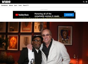 How vibe.com looks like on a tablet such as an iPad.