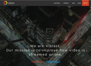 How viblast.com looks like on a tablet such as an iPad.