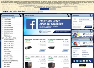How vibuonline.de looks like on a tablet such as an iPad.