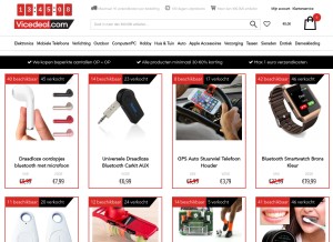 How vicedeal.com looks like on a tablet such as an iPad.