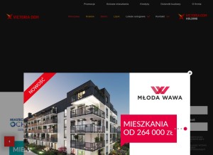 How victoriadom.pl looks like on a tablet such as an iPad.