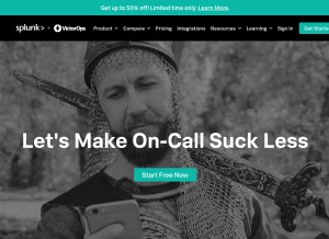 How victorops.com looks like on a tablet such as an iPad.