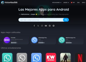 How victorraulrr.info looks like on a tablet such as an iPad.