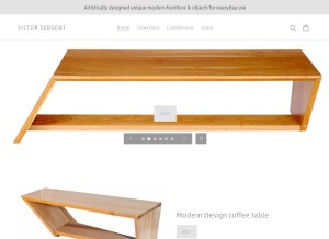 How victorsergent.com looks like on a tablet such as an iPad.