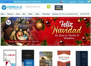 How vidalibros.cl looks like on a tablet such as an iPad.