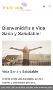 How vidasanaysaludable.net looks like on a mobile device such as an iPhone.