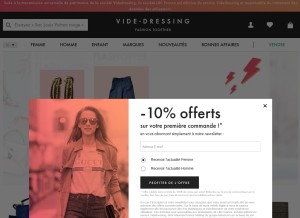 How videdressing.com looks like on a tablet such as an iPad.