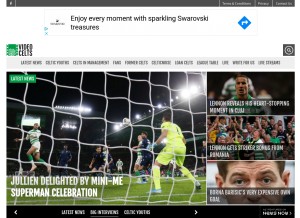 How videocelts.com looks like on a tablet such as an iPad.