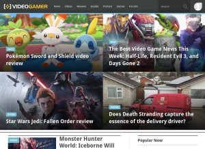 How videogamer.com looks like on a tablet such as an iPad.