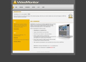 How videomonitor.biz looks like on a tablet such as an iPad.