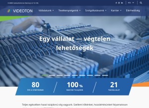 How videoton.hu looks like on a tablet such as an iPad.