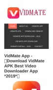 How vidmate.vin looks like on a mobile device such as an iPhone.