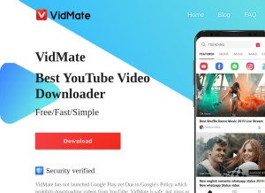 How vidmatefun.com looks like on a tablet such as an iPad.
