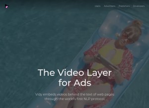 How vidy.com looks like on a tablet such as an iPad.