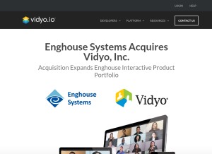 How vidyo.io looks like on a tablet such as an iPad.