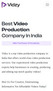 How vidzy.in looks like on a mobile device such as an iPhone.