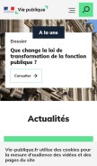 How vie-publique.fr looks like on a mobile device such as an iPhone.