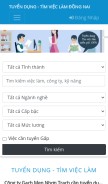 How vieclam.dongnai.vn looks like on a mobile device such as an iPhone.
