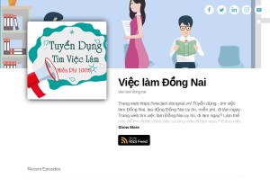 How vieclamdongnai.buzzsprout.com looks like on a tablet such as an iPad.