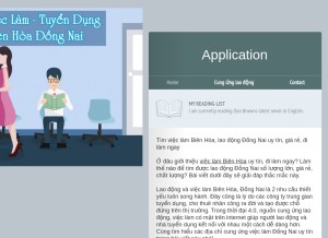 How vieclamdongnai.cabanova.com looks like on a tablet such as an iPad.