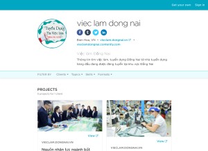 How vieclamdongnai.contently.com looks like on a tablet such as an iPad.