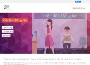 How vieclamdongnai.page.tl looks like on a tablet such as an iPad.