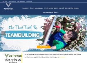 How viet-power.vn looks like on a tablet such as an iPad.