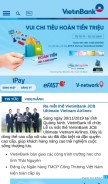 How vietinbank.vn looks like on a mobile device such as an iPhone.