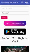 How vietnamromances.com looks like on a mobile device such as an iPhone.