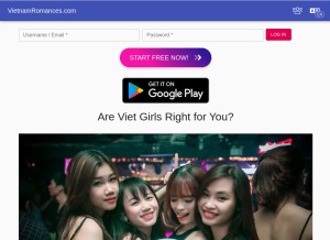 How vietnamromances.com looks like on a tablet such as an iPad.