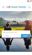 How vietnamtravel.com looks like on a mobile device such as an iPhone.