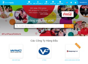 How vietnamworks.com looks like on a tablet such as an iPad.