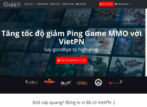 How vietpn.com looks like on a tablet such as an iPad.