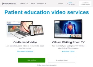 How viewmedica.com looks like on a tablet such as an iPad.