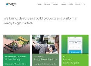 How viget.com looks like on a tablet such as an iPad.