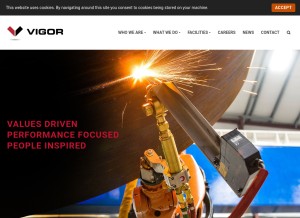 How vigor.net looks like on a tablet such as an iPad.