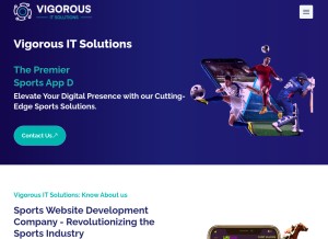 How vigorousit.com looks like on a tablet such as an iPad.