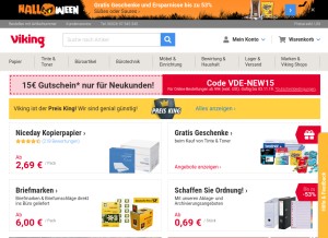 How viking.de looks like on a tablet such as an iPad.