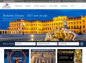 How vikingrivercruises.com looks like on a tablet such as an iPad.